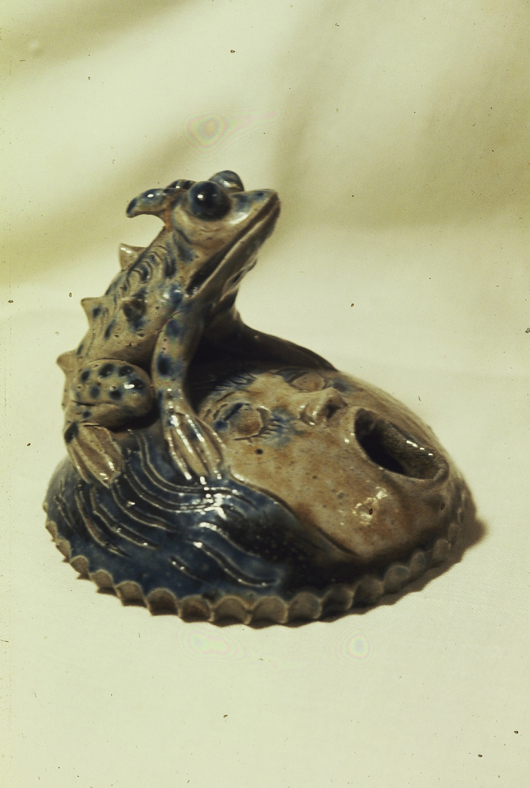 Inkwell, Anna Pottery, Anna, Ill., 1859-1896. Image courtesy of the Midwest Antiques Forum.